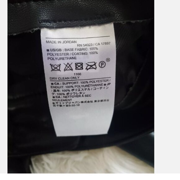 NWT Banana Republic Straight Leg Vegan Leather Trouser Pants Black Size 6 RT$100 - Picture 11 of 12